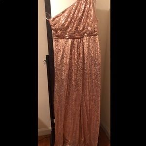 Sequined Blush Bridesmaid Dress!